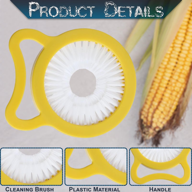 Home-X Corn Brush to Remove Silk - Multifunctional Corn Silk Remover Brush - Vegetable, Fruit, Cucumber and Corn Brush - Easy-to-Use, Durable, and Ergonomically Designed Double Row Corn Desilker - Image 2